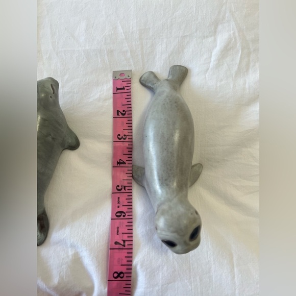 Andersen Design Studio | Pair Of 2 | Art Pottery Maine Blue Gray Seal Figurines - Picture 13 of 14